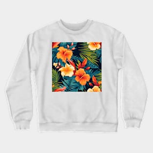 Tropical Flowers Pattern 6 Crewneck Sweatshirt